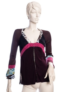 KAREN MILLEN SWETER KARDIGAN JEDWAB, ROZM. M