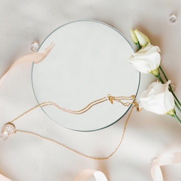 Зеркальный поднос Массивный зеркальный поднос для фотографий, Круглый 10 см