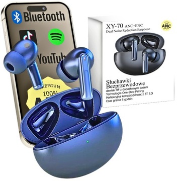 БЕСПРОВОДНЫЕ НАУШНИКИ-ВКЛАДЫШИ ANC + ENC XY-70 С ДВА ВОДОНЕПРОНИЦАЕМЫХ МИКРОФОНОВ