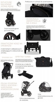 CAVOE AXO STYLE LA ROSE 2IN1+ СУМКА коляска