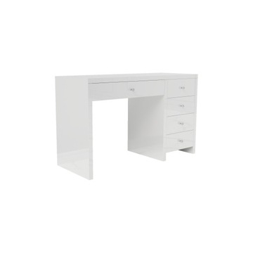 Białe szklane biurko Glamour - 130cm