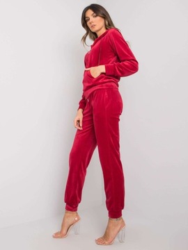 DRES welur z kapturem rozpinany WELUROWY komplet YP54 czarny 42 XL