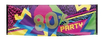 Baner 80's party 74 x 220 cm poliester