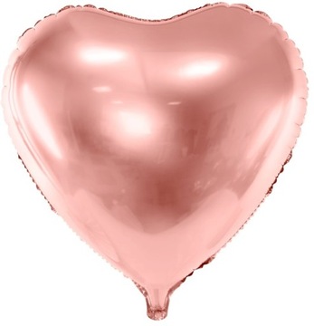 Balon Foliowy SERCE Różowe Złoto Rose Gold Walentynki Urodziny Wesele 45cm