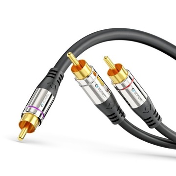 Kabel do subwooferów Sonero SAC900-100 typu Y (RCA - 2xRCA) 10 m