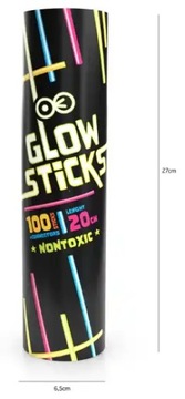 Bransoletki opaski fluorescencyjne świecące 100szt