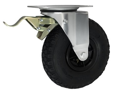 KOŁO KÓŁKO KOŁA POMPOWANE SKRĘTNE Z HAMULCEM 260mm