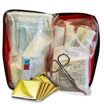 Автомобильная аптечка DIN 13164 ПО ВСЕЙ ЕВРОПЕ Мундштук Одеяло на липучке