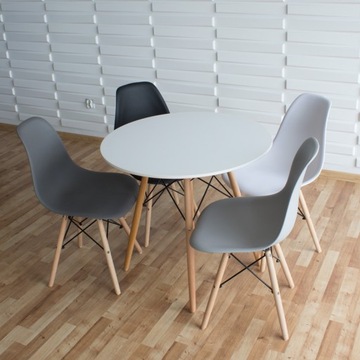 СКАНДИНАВСКИЙ стул DSW WHITE SALON бук 212 AB