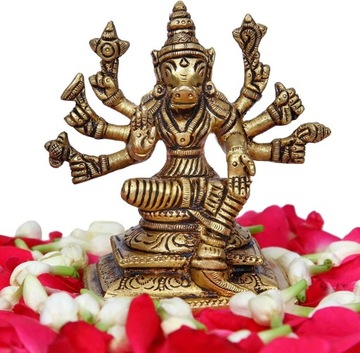 Mosi??na statuetka Varahi Amman Lord VISHNU'S VARAHA Awatar God Idole