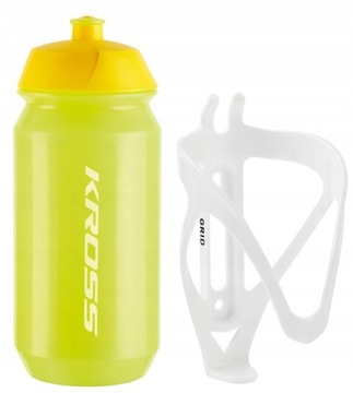 BIDON Kross Pure 500 ml z UCHWYTEM ROWEROWYM Grid