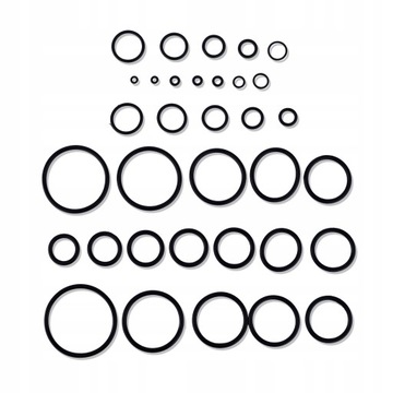 НАБОР МЕТРИЧЕСКИХ МАСЛОСТОЙКИХ УПЛОТНИТЕЛЬНЫХ КОЛЬЦЕВ 419 ШТ.