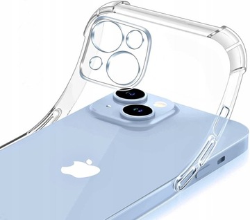 Бронированный прозрачный силиконовый чехол для iPhone 13/iPhone 14