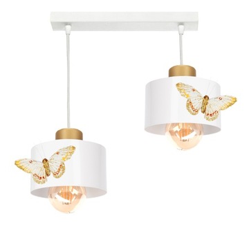 LAMPA WISZĄCA REGULOWANA LOFT MOTYLEK 2 - ZŁOTA -