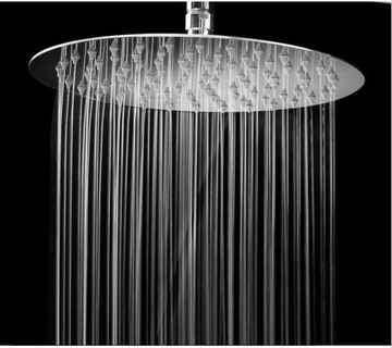 Deszczownica prysznicowa okrągła 25 cm slim stalowa chrom 120 dysz 1/2