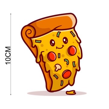 Naklejka Wesoła Pizza dla dzieci 10cm Naklejki