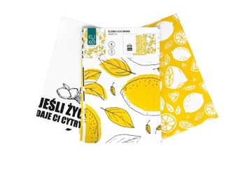 KOMPLET ŚCIEREK KUCHENNYCH KUKE 3SZT CYTRYNY