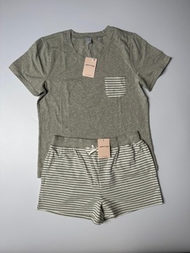 Двух -пижама пижама хлопковое серое l