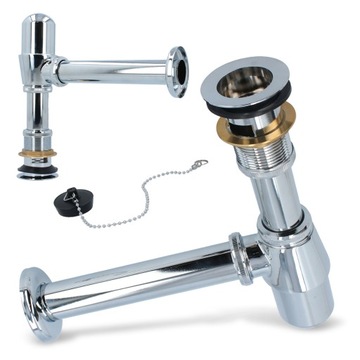 Syfon Umywalki Chrom Mosiężny 1 1/4'' Klik Klak