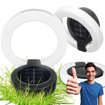 Lampka Spot LED Ring Solarna Ogrodowa Solarne Oświetlenie Ogrodu Podjazdu