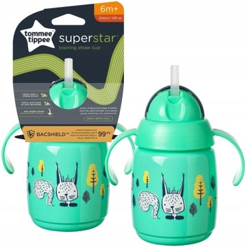 Tommee Tippee Kubek ze słomką Superstar 300ml,6m+