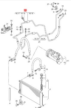 PŘÍVOD KLIMATIZACE SKODA FABIA RAPID IBIZA 6RU820741 6C0820741P
