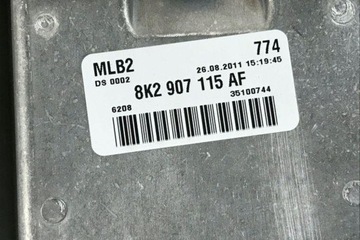 JEDNOTKA MOTORU ECU AUDI A5 CABRIO (8F7) 8K2907115AF 2.0L GASOLINE 155KW