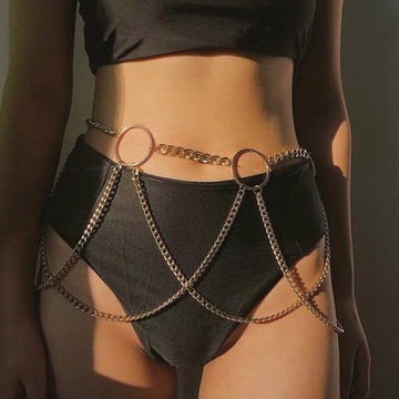 ЮВЕЛИРНОЕ УКРАШЕНИЕ ТЕЛА, ЗОЛОТОЙ ЦЕПНОЙ ПОЯС