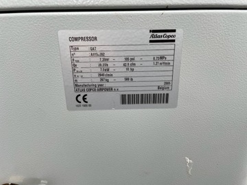 ATLAS COPCO GA7FF 7,5 КВТ ВИНТОВОЙ КОМПРЕССОРНЫЙ ОСУШИТЕЛЬ
