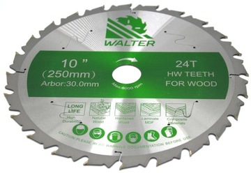 Пильное полотно по дереву WALTER Widia 250x30 Z24
