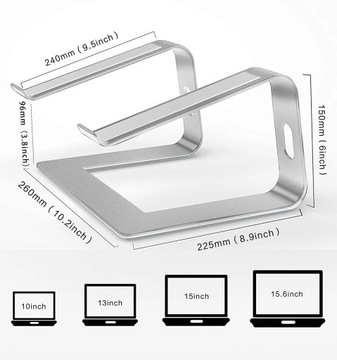 Stojak aluminiowy VAZIO dla MacBook AIR PRO Notebook - Srebrny (M5-S)