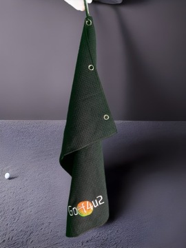 Элегантное полотенце для гольфа 60х40 из премиальной микрофибры синего цвета.