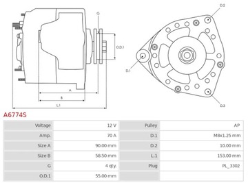 ALTERNÁTOR AS-PL A6774S