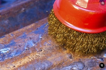 ПРОВОЛОЧНАЯ ЩЕТКА 125мм M14 ЛАТУННАЯ ПЕРЕДНЯЯ ЧАСТЬ