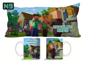ПОДУШКА ДЛЯ КРУЖКИ MINECRAFT + НАБОР ИМЕНИ 30X60 N1