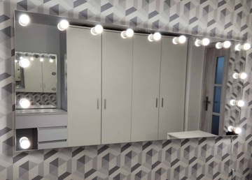 LUSTRO SILVER III 180 x 80 makijaż wizaż hollywood