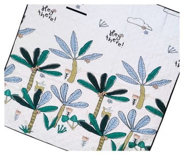 Пляжный коврик, походное одеяло для пикника, пальмы, 200х200.