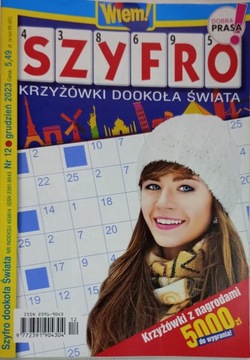Krzyżówki Wiem! SZYFRO DOOKOŁA ŚWIATA 12/2023