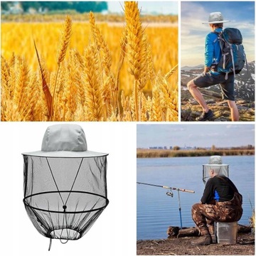 МОСКИТНАЯ СЕТКА ДЛЯ ШАПКИ ДЛЯ ЗАЩИТЫ ГОЛОВЫ ОТ КОМАРОВ И НАСЕКОМЫХ ДЛЯ ОХОТЫ