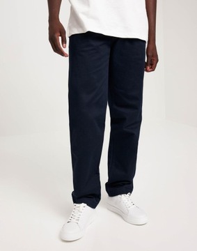 Jack & Jones qrs chino granatowe nogawki proste spodnie 33/34 NG5