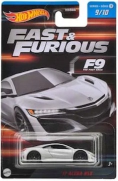 HOT WHEELS FAST & FURIOUS '17 ACURA NSX SZYBCY I WŚCIEKLI