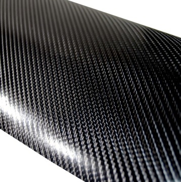 Карбоновая фольга 4D CARBON Черный шпон Пороги Стойки Кокпит 3м x 10см + RAKLA