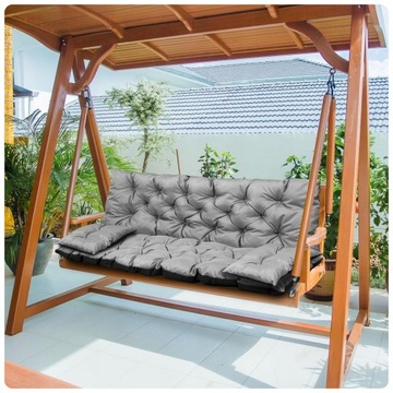 Подушка садовая 150х60х50 см + 2 подушки для скамейки-качели, водонепроницаемая