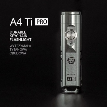 Фонарик RovyVon Aurora A4 Pro G4 Natural Titanium, 650 люмен