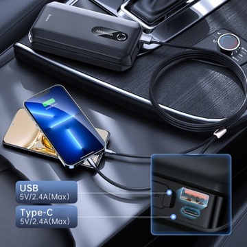 Powerbank Baseus 10000 мАч для экстренного запуска автомобиля