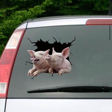Наклейка на окно автомобиля Creative Piggy F