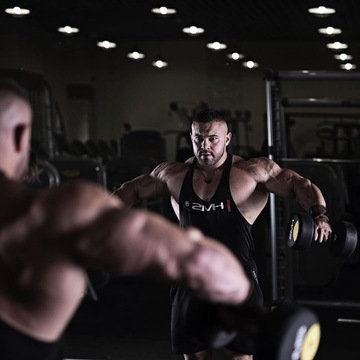 Гантель HG PRO 18 кг HMS с резиновым покрытием