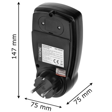 Watomierz Licznik Prądu Energii Dwutaryfowy SCHUKO