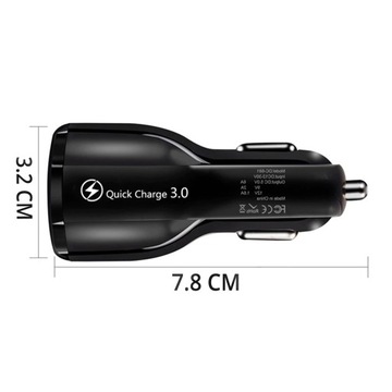 АВТОМОБИЛЬНОЕ ЗАРЯДНОЕ УСТРОЙСТВО БЫСТРАЯ МОЩНАЯ БЫСТРАЯ ЗАРЯДКА QC 2X USB 3.0 МОЩНОСТЬ 35 Вт 24 В