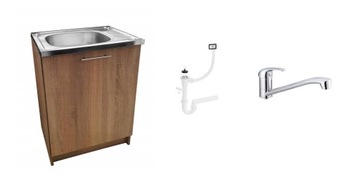 szafka kuchenna sonoma zlewozmywak bateria 60 slim